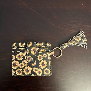 Sunflower Card Holder Wallet & Keychain